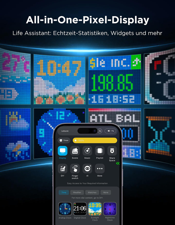 Pixel LED Display Gaming 52x32 mit App, Musik &amp; KI-Steuerung - Bild 4