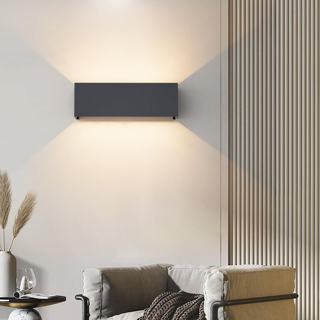 Aussenwandleuchte LED 30W Aluminium IP65 Warmweiss Anthrazit - Bild 7