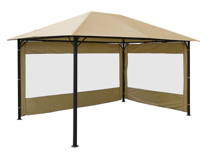 Pavillon Seitenteile 3x4m Sand Beige 2-teilig mit Fenstern - Bild 7