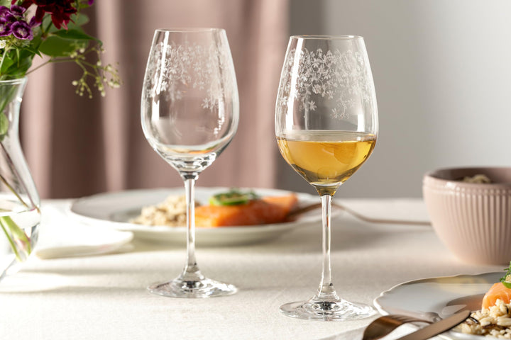 Weissweingläser 6er-Set Blütenranken-Gravur spülmaschinenfest 410 ml - Bild 11
