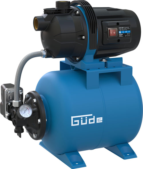 Hauswasserwerk 600W 19L Stahltank Förderhöhe 35m für Garten