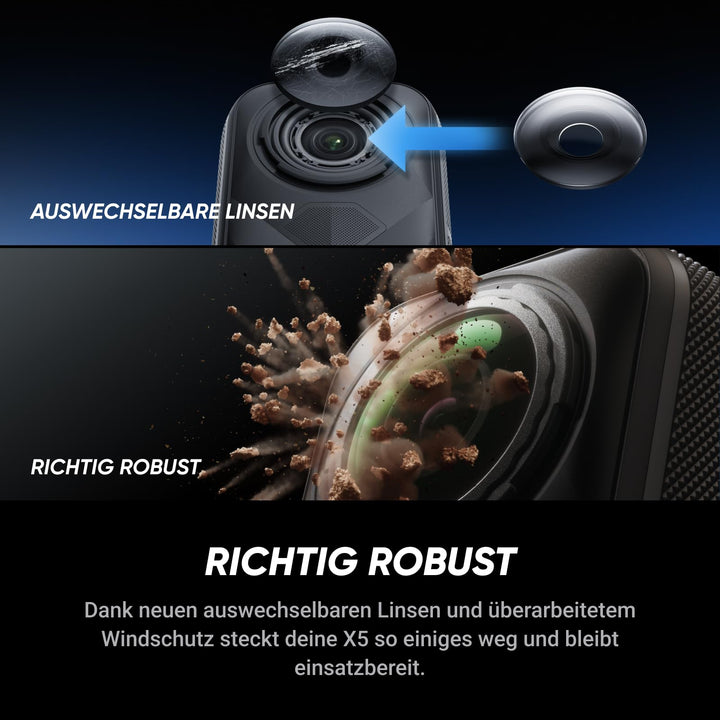 360-Grad-Actionkamera 8K 30fps mit KI-Chip und Selfie-Stick Bundle - Bild 8