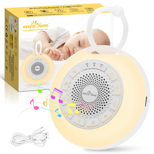 Einschlafhilfe Baby mit Weissem Rauschen 26 Sounds Nachtlicht USB