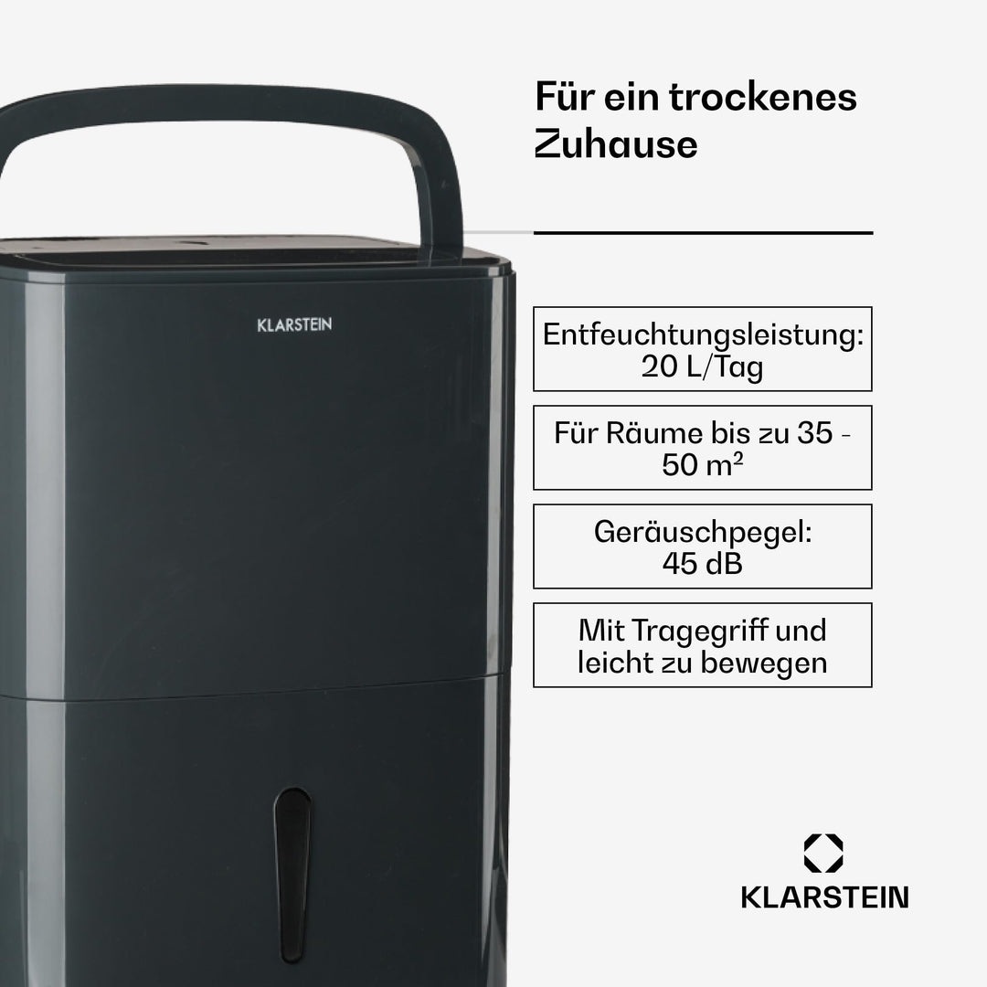 Luftentfeuchter 2-in-1 mit Luftreiniger 20L Wäschetrocknungsmodus - Bild 2