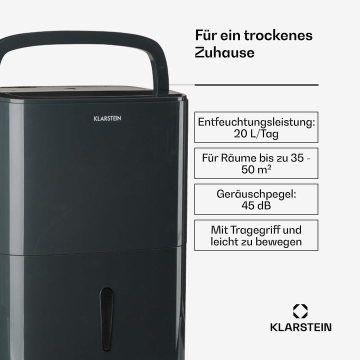 Luftentfeuchter 2-in-1 mit Luftreiniger 20L Wäschetrocknungsmodus - Bild 2