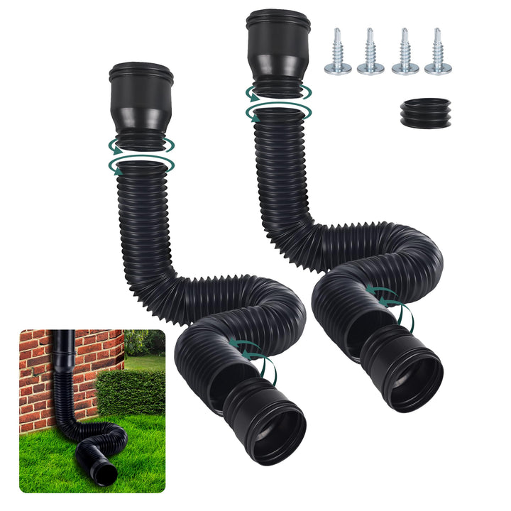 Fallrohr Verlängerung Flexibel PE 47-150 cm für 80/100 mm Rohre