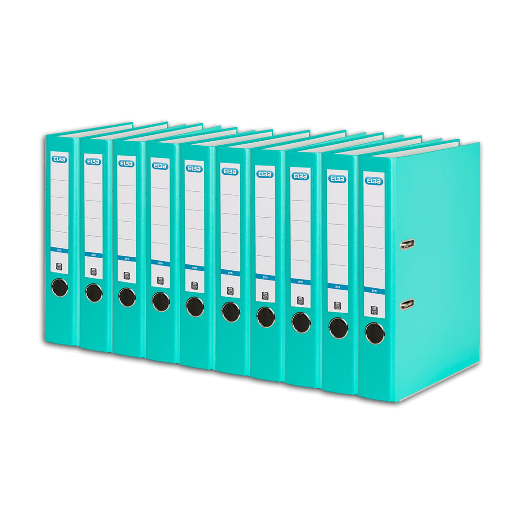 Aktenordner A4 Kunststoff 5 cm mint 10er-Set für Büro