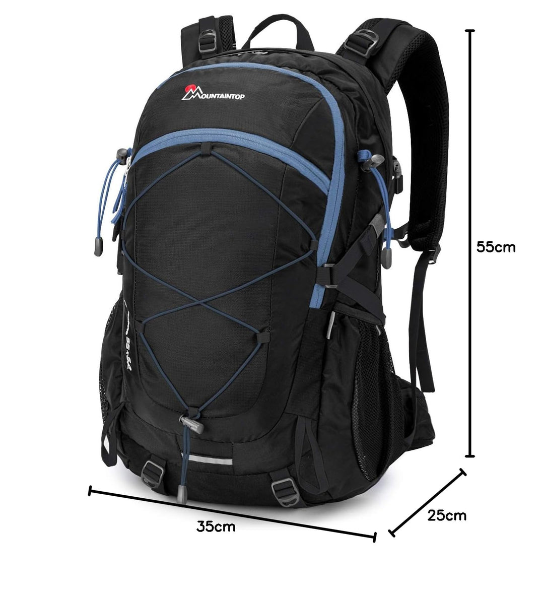 Wanderrucksack 40L Nylon mit Regenhülle für Trekking &amp; Camping - Bild 9