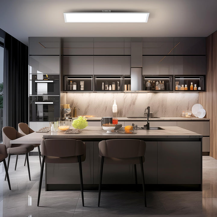 LED Deckenleuchte Panel 100x25cm dimmbar 36W Warmweiss-Tageslichtweis - Bild 6