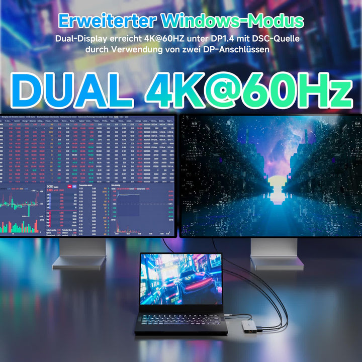 Dockingstation 12-in-1 DisplayPort USB-C 10 Gbit/s 4K144Hz - Bild 6