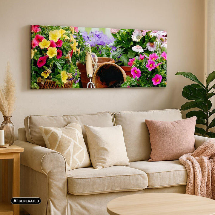 Leinwandbild Botanik Blumen 120x50 cm aufhängefertig - Bild 3
