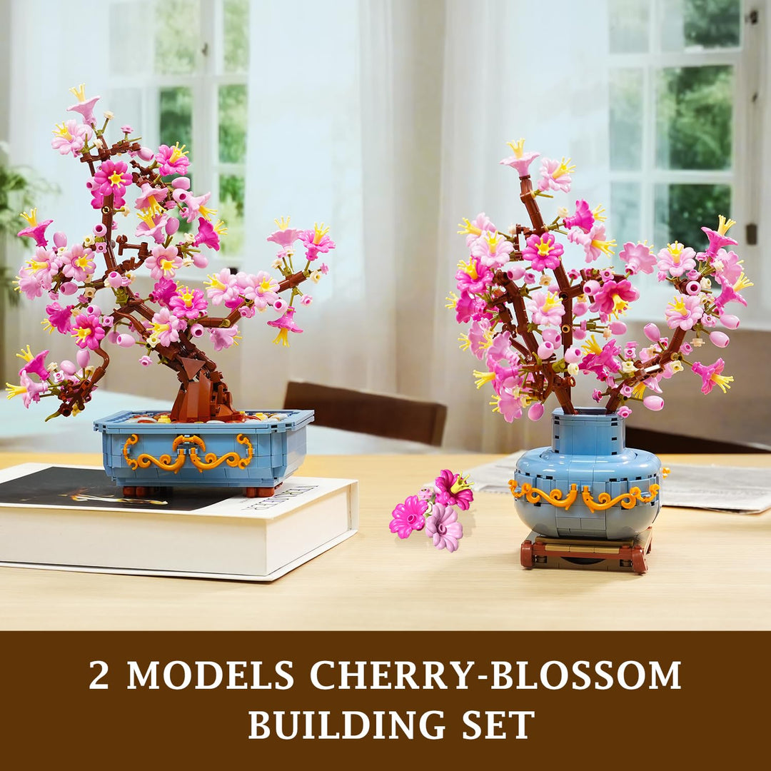 Kirschblüten-Bonsai Bauset 2-in-1 Klemmbaustein Frühlingsdeko - Bild 8