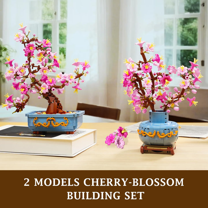 Kirschblüten-Bonsai Bauset 2-in-1 Klemmbaustein Frühlingsdeko - Bild 8
