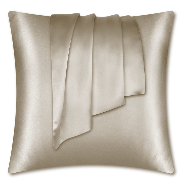 Seidenkissenbezug 65x65 cm 100% Maulbeerseide Taupe Haar- &amp; Hautpflege