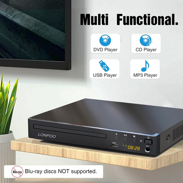DVD-Player HDMI 1080p Upscaling Region Free für Fernseher - Bild 2