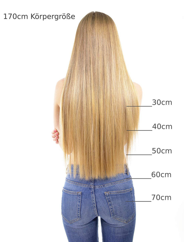 Microring Extensions Echthaar glatt 50 Strähnen 40cm dunkelblond-gold - Bild 7