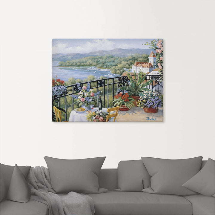 Leinwandbild Garten Landschaft Grün 80x60 cm auf Holzrahmen - Bild 8