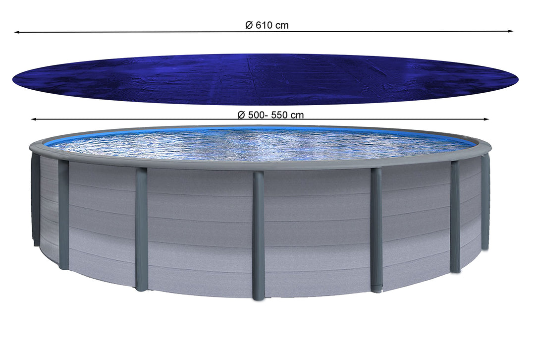 Poolabdeckplane Rund Ø 610 cm für Pools 500–550 cm PE 200 g/m² - Bild 2