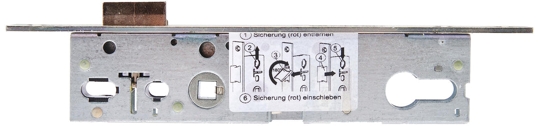 Einsteckschloss für Rohrrahmentüren PZ 30/92 DIN links/rechts Silber - Bild 2