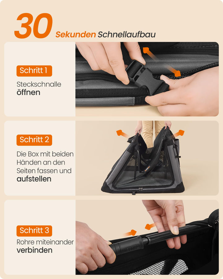 Faltbare Hundebox XL Oxford-Gewebe 91x64cm für grosse Hunde - Bild 3