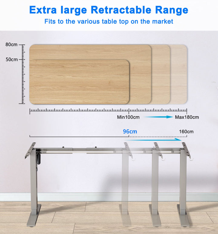 Schreibtischgestell elektrisch höhenverstellbar 72-120cm mit 4 Speicherplätzen - Bild 5