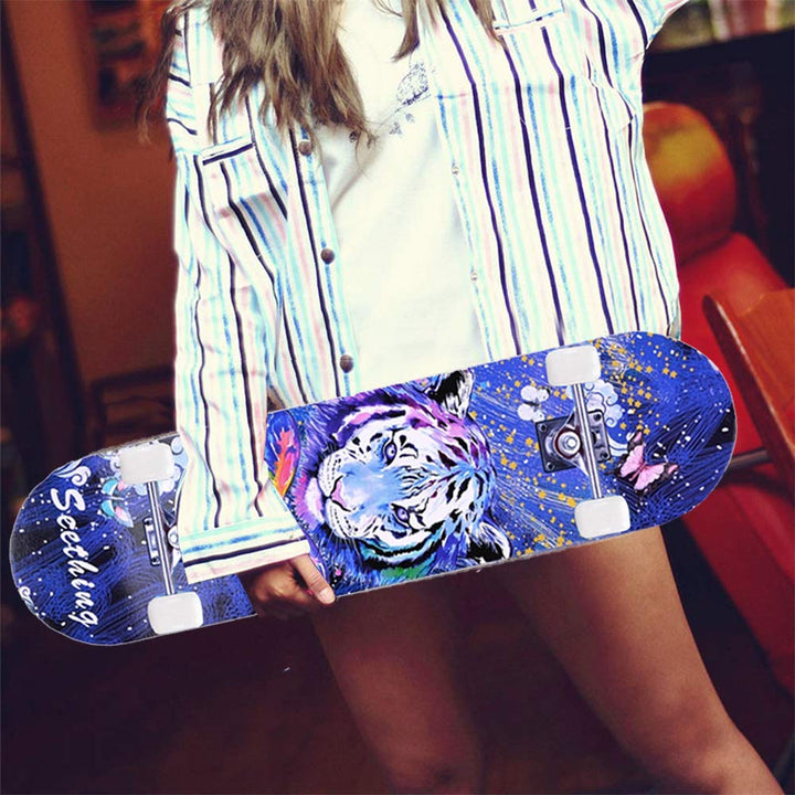 Skateboard 31x8 Zoll 7-lagiges Ahornholz komplett montiert für Anfänger - Bild 2