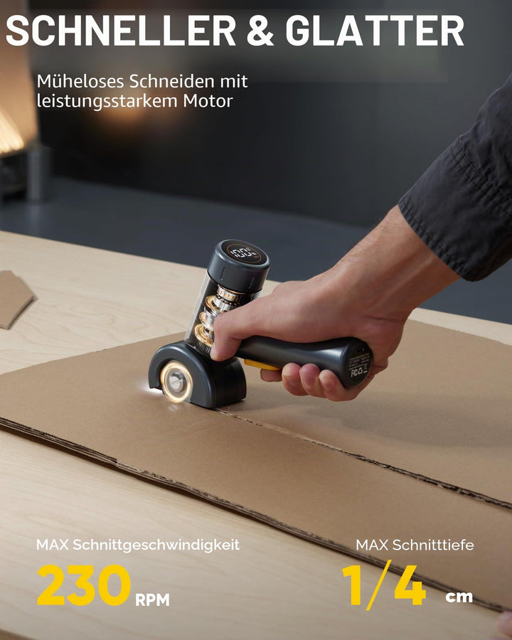 Elektrische Schere mit LED-Display 3 Geschwindigkeiten Akku - Bild 2