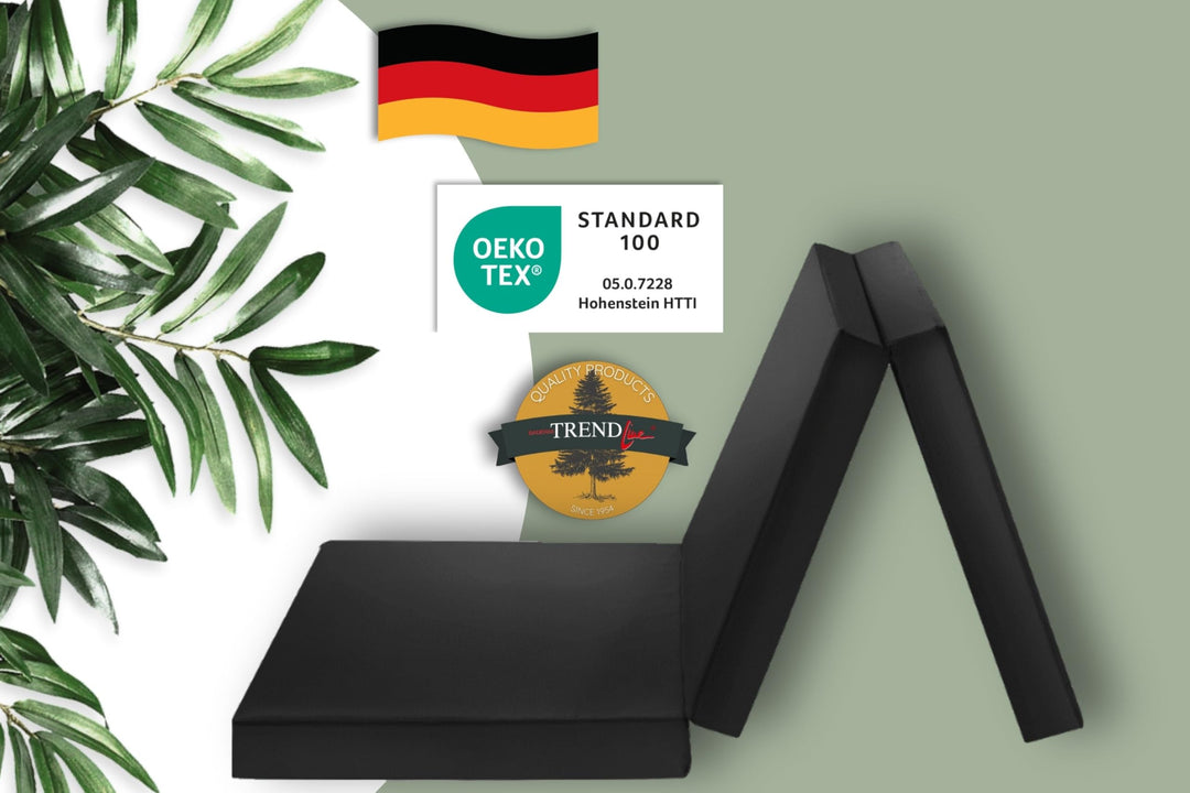 Klappmatratze 3-teilig 190x60 cm faltbar mit Mikrofaserbezug - Bild 2