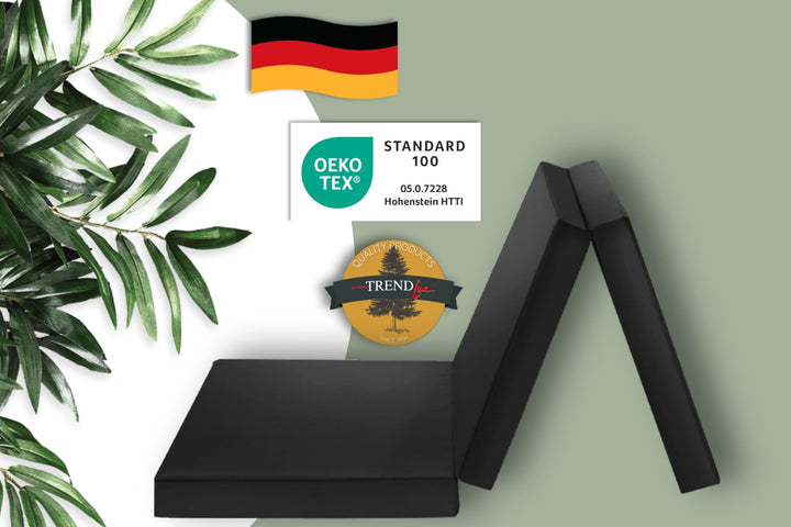 Klappmatratze 3-teilig 190x60 cm faltbar mit Mikrofaserbezug - Bild 2