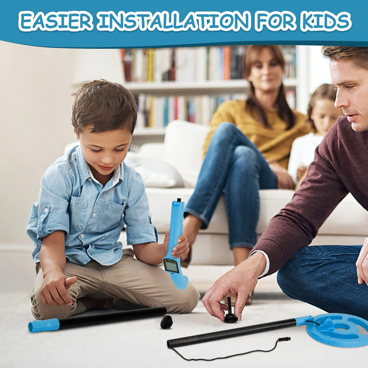 Metalldetektor Kinder azurblau mit LCD-Display, 46–96 cm - Bild 6