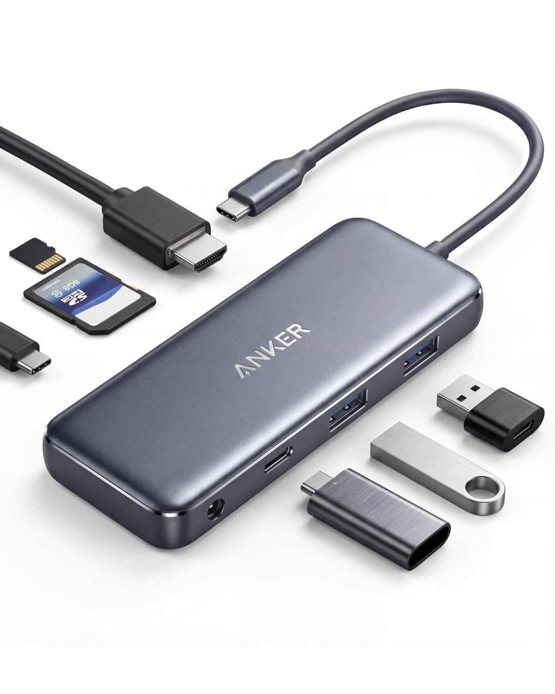 USB-C Hub 7-in-1 mit 4K HDMI, SD-Karte &amp; 85W Power Delivery