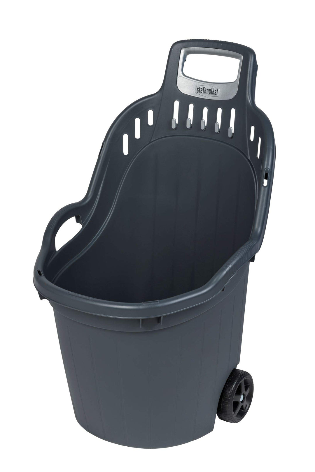 Gartentrolley 50 Liter Kunststoff grau, bis 60 kg, mit Hakenschiene