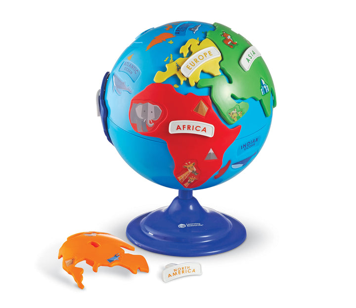 Puzzle-Globus Kinder 6 Kontinente mit Steckteilen ab 3 Jahren - Bild 2