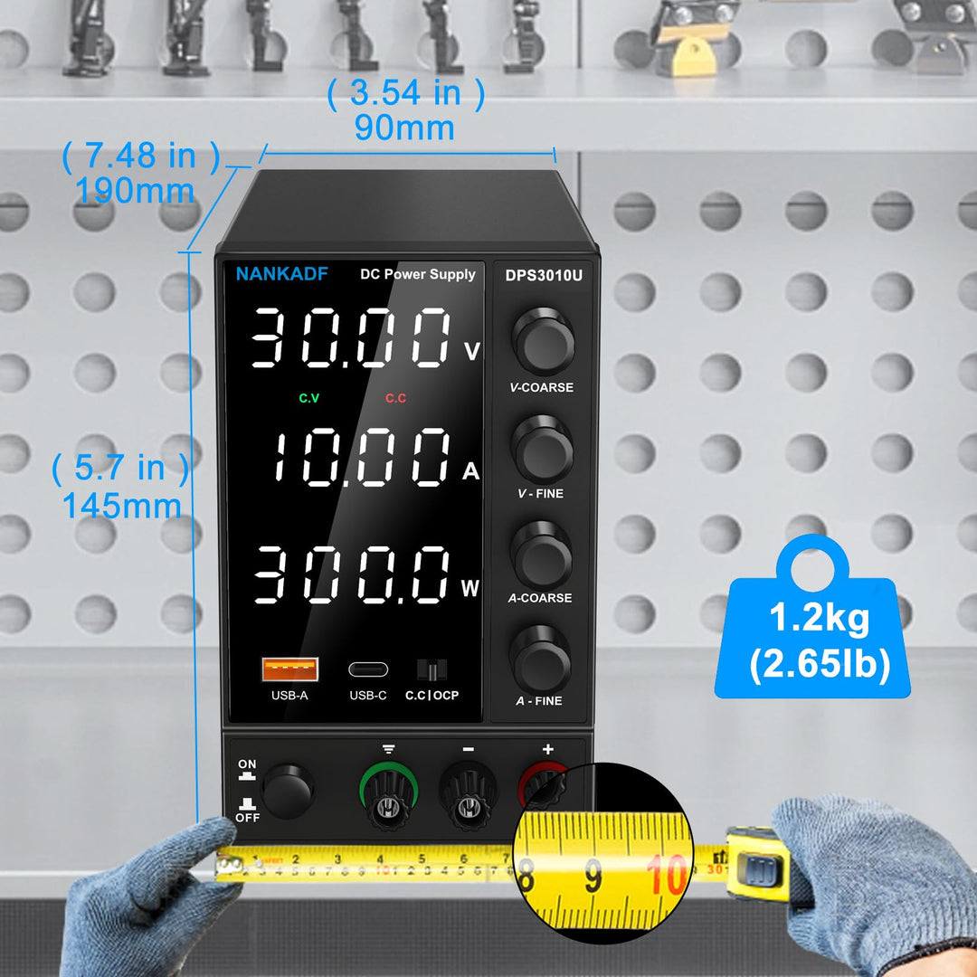 Labornetzgerät 30V 10A DC regelbar mit USB-A/USB-C Schnellladung - Bild 6
