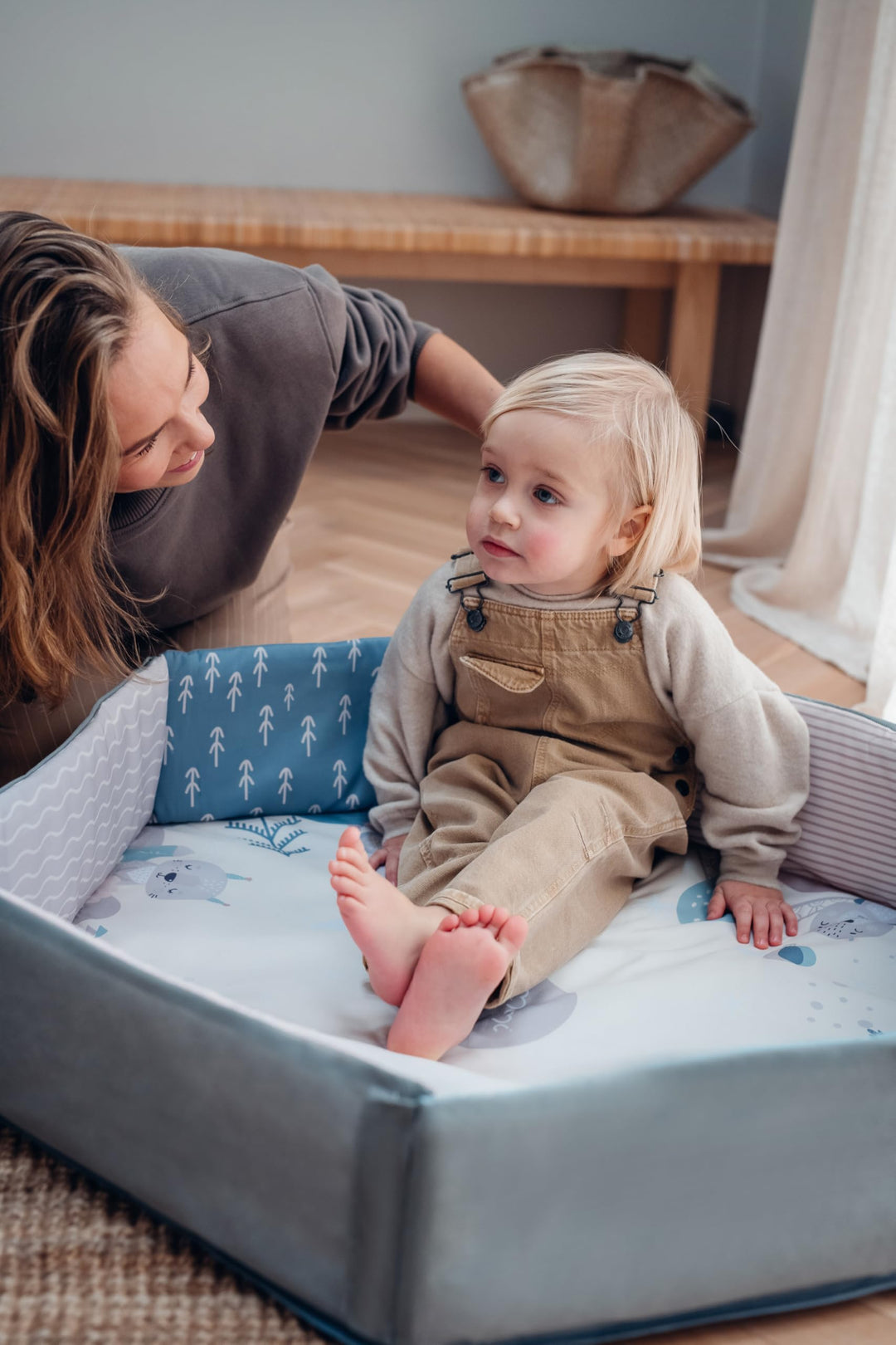 Spielbogen mit Krabbeldecke 3-in-1 Bällebad Aktivitätsmatte Baby - Bild 9