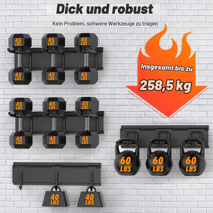 Gerätehalter Wand Metall verstellbar 163 cm Garage Keller - Bild 3