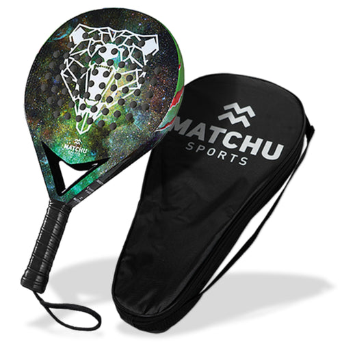 Padelschläger Anfänger Carbon-Rahmen mit Glasfaser 360g inkl. Koffer