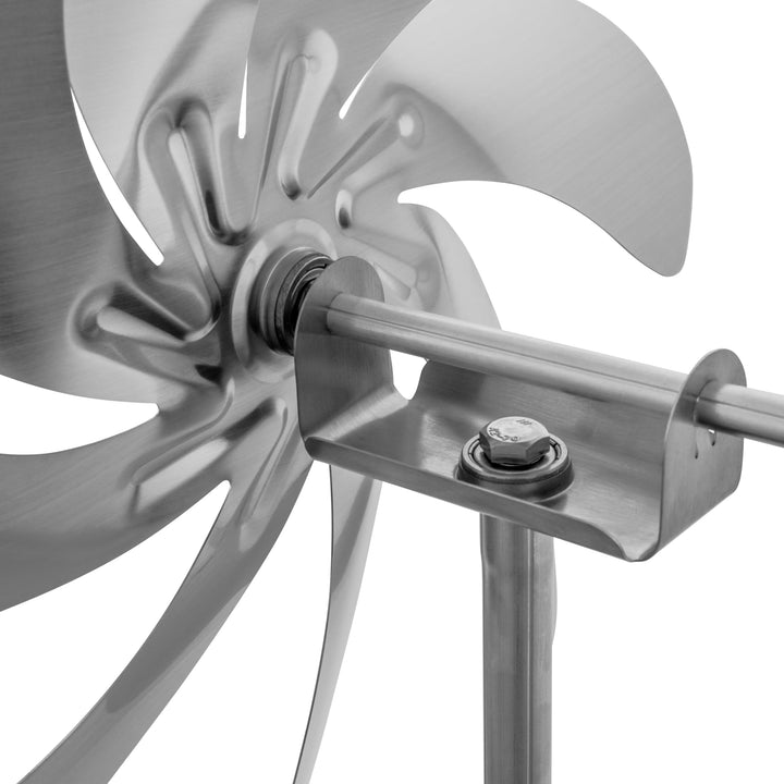 Windrad Edelstahl 28cm Rotor kugelgelagert mit Windfahne 360° - Bild 3