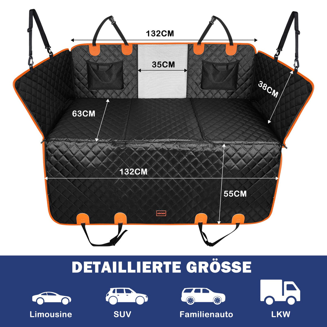 Hundedecke Auto Rücksitz wasserdicht mit Mesh-Fenster 132x63cm - Bild 6