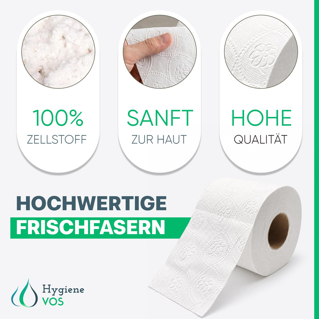 Toilettenpapier 3-lagig 72 Rollen à 250 Blatt Frischfaser weiss - Bild 2