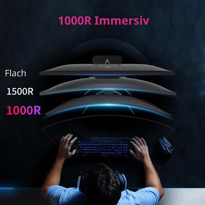 Curved Gaming Monitor 32 Zoll 2K QHD 240Hz 1ms Adaptive Sync - Bild 5