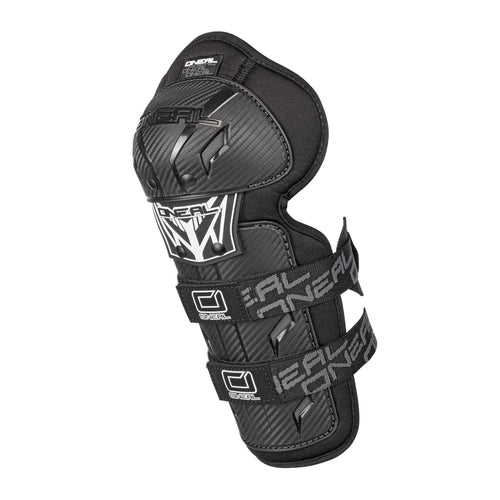 Knieprotektor MTB Downhill Kunststoff Carbon-Optik EN 1621-1