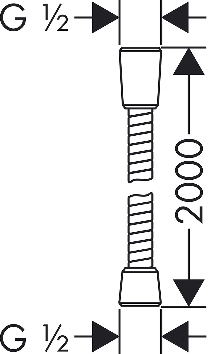 Duschschlauch Metall mit Knickschutz und Drehwirbel 2 m Chrom - Bild 2