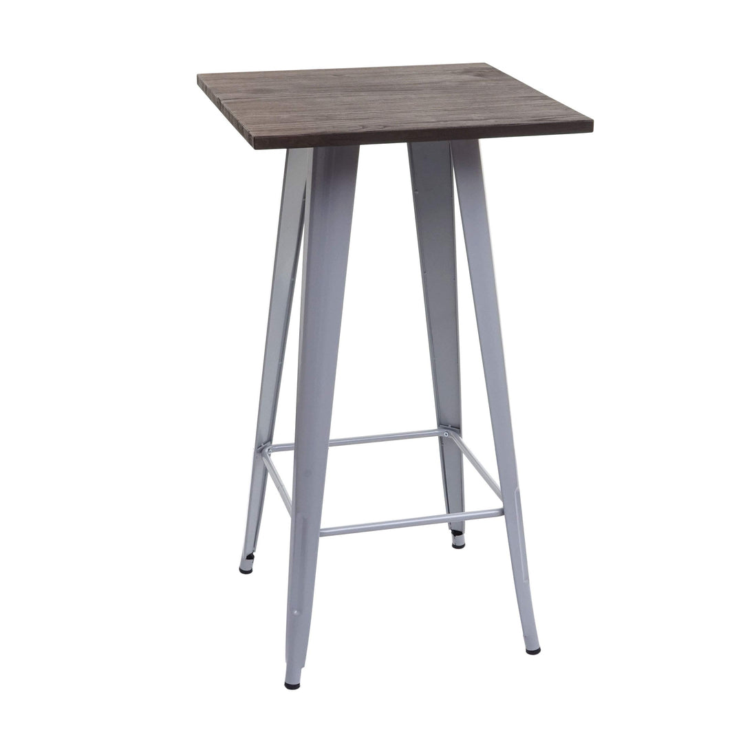 Metallhocker Industriedesign stapelbar 4er-Set, weiss, 46 cm - Bild 8