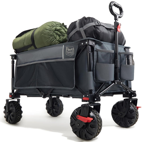 Bollerwagen faltbar 200L mit Bremsen und Breitreifen, 100 kg