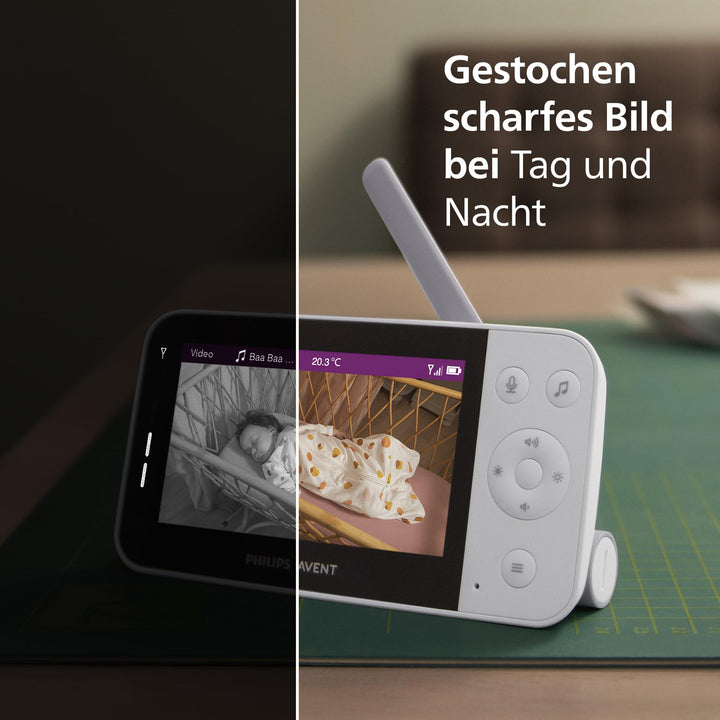 Babyphone mit HD-Kamera und WLAN 1080p Nachtsicht Gegensprechfunktion - Bild 4