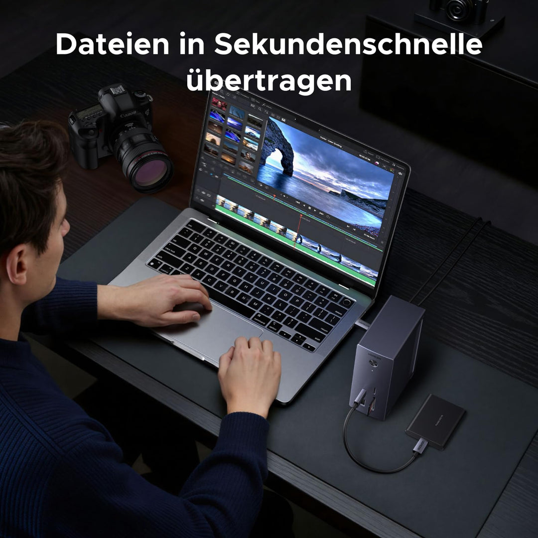 Docking Station 10-in-1 USB-C mit M.2 NVMe, 4K HDMI, 100W PD - Bild 6
