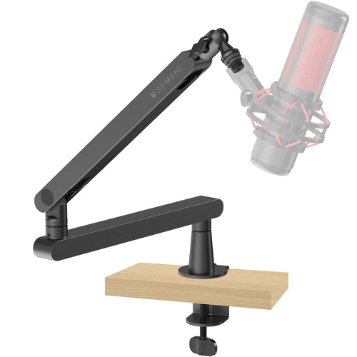 Mikrofon Tischarm Low Profile 360° drehbar mit Kabelmanagement