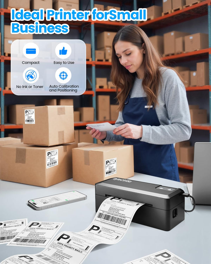 Thermodrucker 4x6 Bluetooth USB 203 DPI fuer Versandetiketten - Bild 5