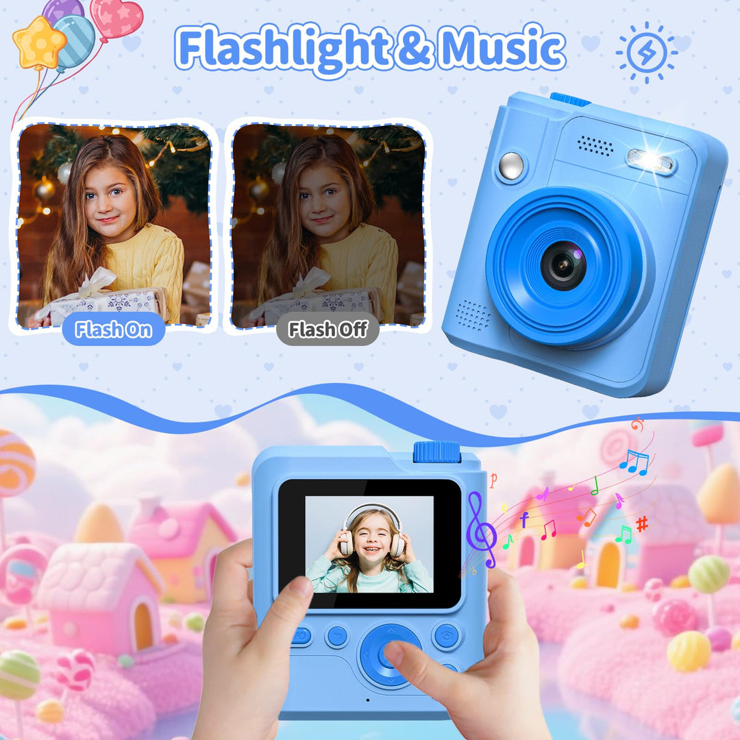 Sofortbildkamera Kinder mit Drucker 1080P IPS 32GB Karte - Bild 6